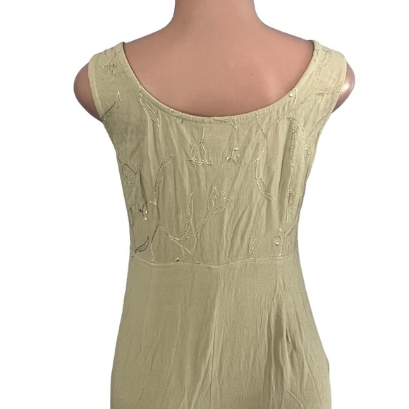 Johnny Was Vintage Sage Green Boho Midi Dress - Picture 6 of 14